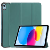 Apple iPad 10.9" (2022) PU Leather Flip Case w. Stand - Green