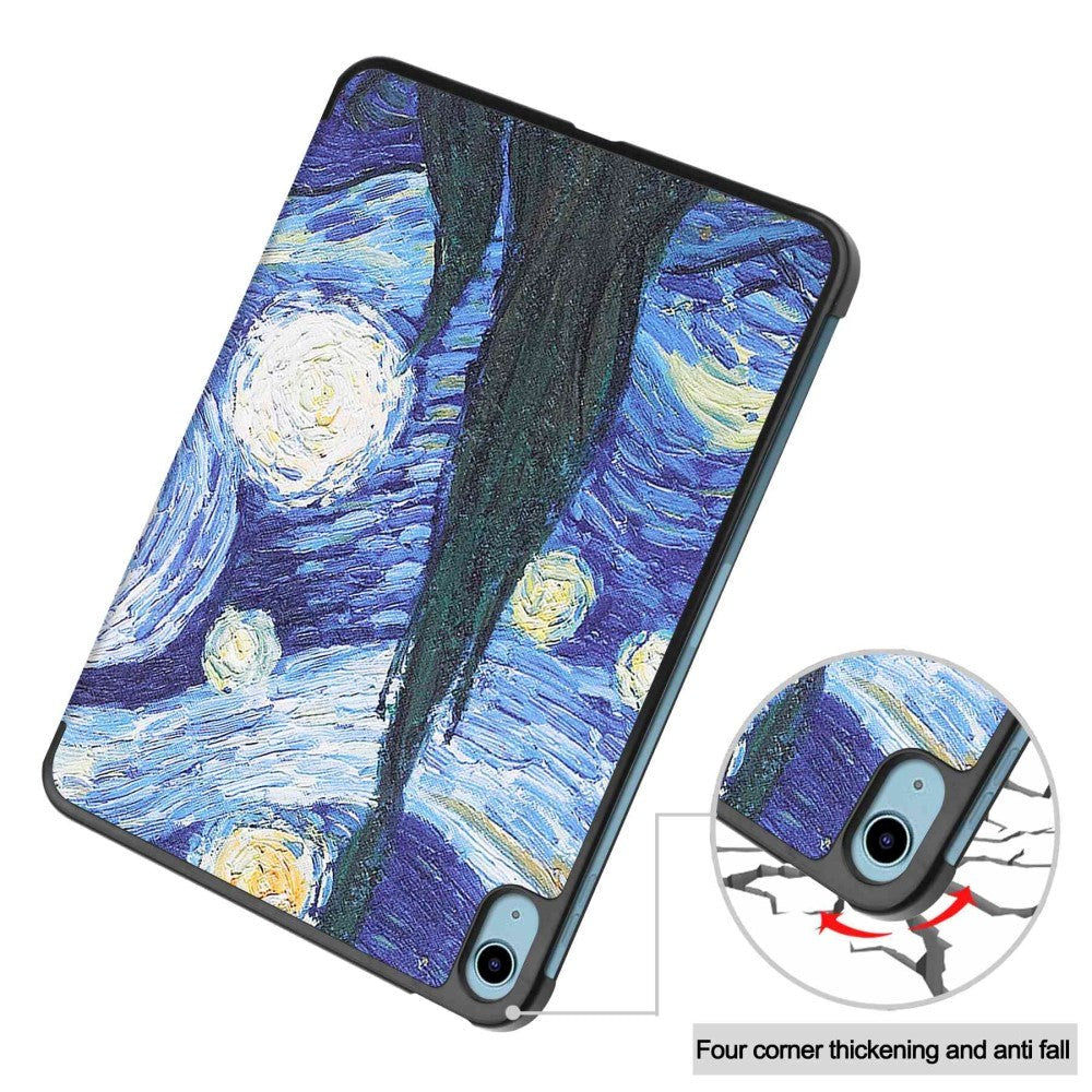 iPad 10.9" (2022) Leather Tri-fold Case - Starry Night