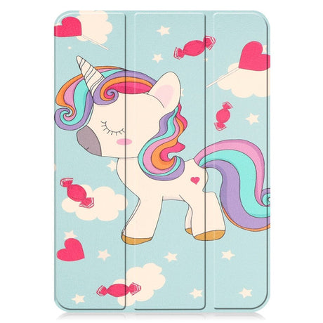 iPad 10.9" (2022) Leather Tri-fold Case - Unicorn