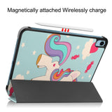 iPad 10.9" (2022) Leather Tri-fold Case - Unicorn