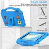 EIDERWOOD - iPad Mini (2019/2015/2014/2013/2012) Kids Case with Kickstand & Hand Holder - Blue