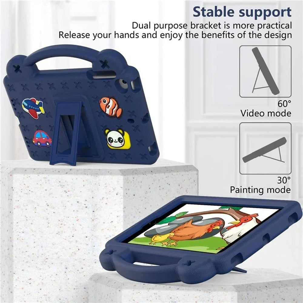 EIDERWOOD - iPad Mini (2019/2015/2014/2013/2012) Kids Case with Kickstand & Hand Holder - Dark Blue