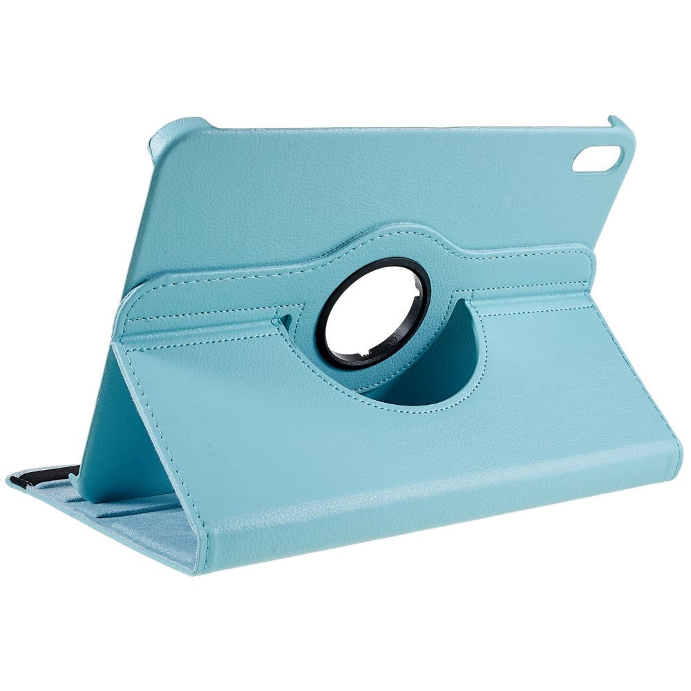 EIDERWOOD iPad 10.9" (2022) Classic Leather Case w. 360⁰ Standing Function - Light Blue