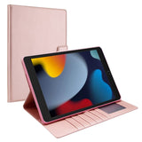 iPad 10.2" (2021 / 2020 / 2019) / Air (2019) / Pro 10.5" Faux Leather Flip Case w. Card Holder & Kickstand - Rose Gold