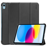 Apple iPad 10.9" (2022) ENKAY PU Leather Flip Case w. Stand - Black