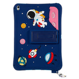 iPad 10.2" (2021 / 2020 / 2019) / iPad Pro 10.5 / iPad Air (2019) Kids Case w. Stand & Cartoon - Dark Blue