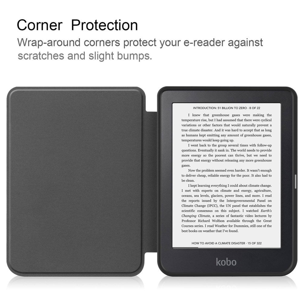 Kobo Clara 2E PU Leather Flip Case w. Seelp/ Wake-up Function - Graffiti