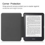 Kobo Clara 2E PU Leather Flip Case w. Seelp/ Wake-up Function - Flower Branches