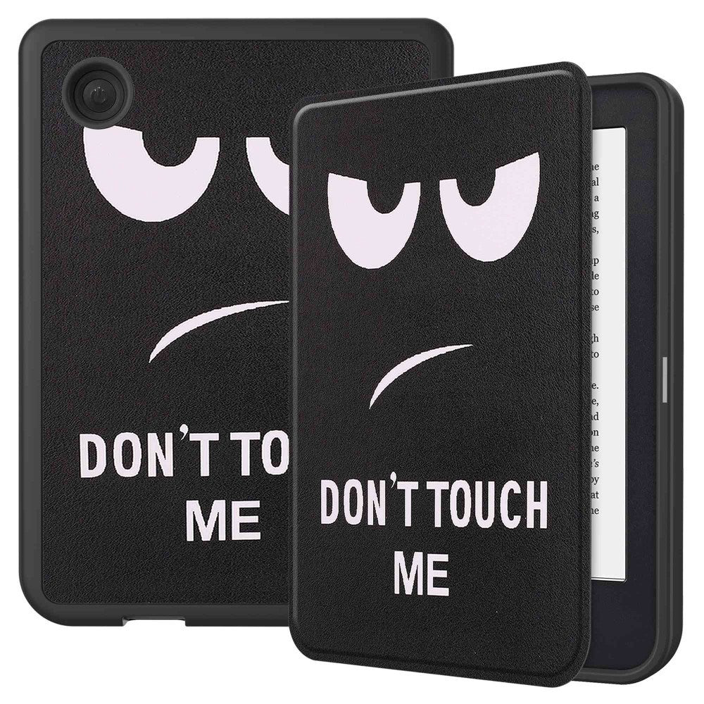 Kobo Clara 2E PU Leather Flip Case w. Seelp/ Wake-up Function - "Don't Touch Me"