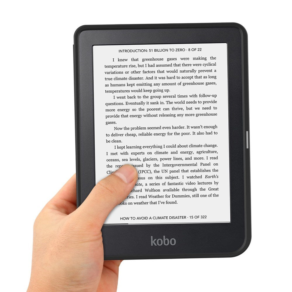 Kobo Clara 2E Faux Leather Flip Case - Black