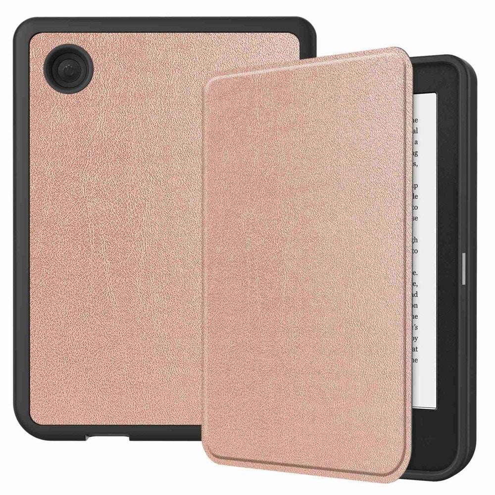 Kobo Clara 2E Faux Leather Flip Case - Rose Gold