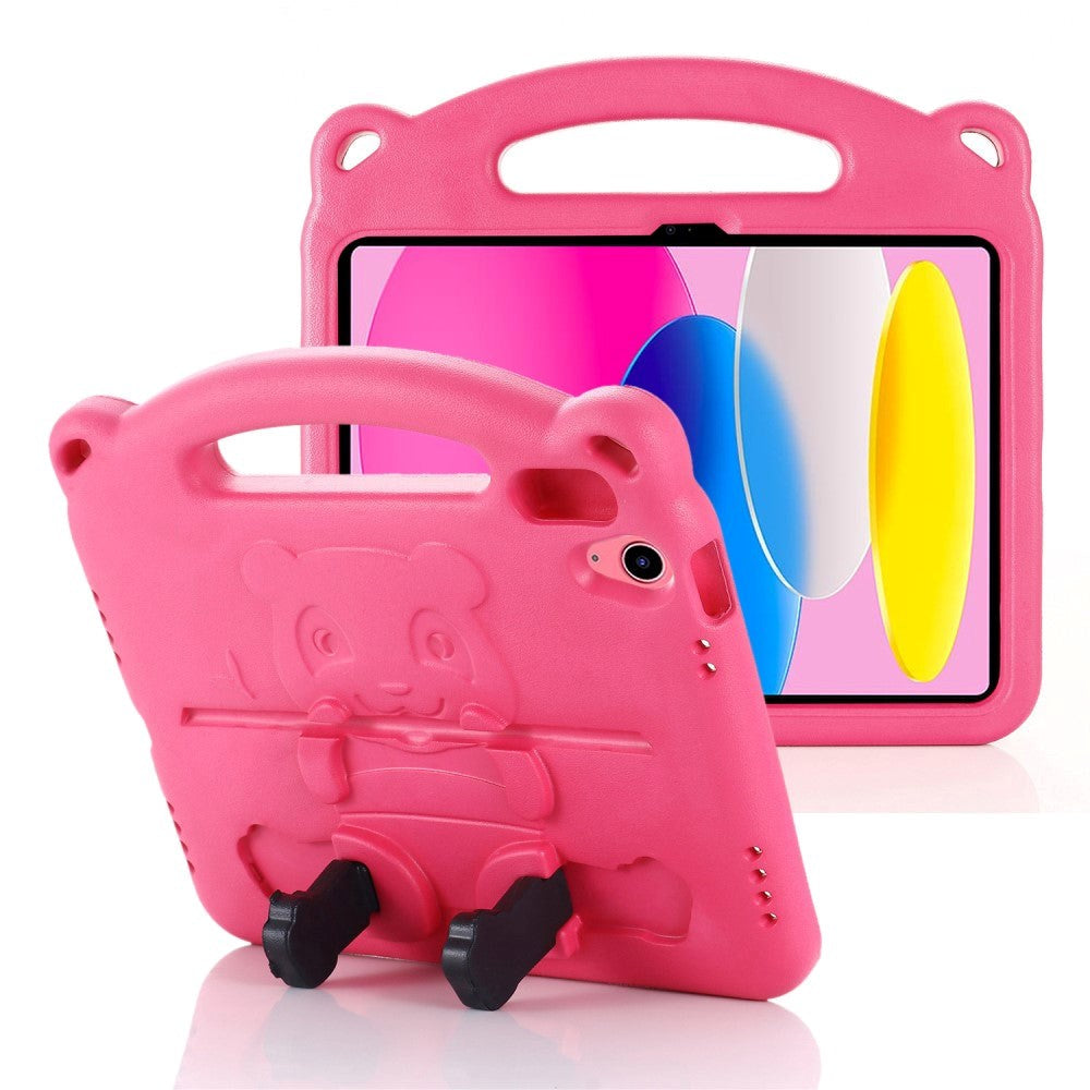 iPad 10.9" (2022) Kids Case - Panda Kickstand Case - Pink