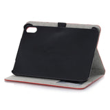 iPad 10.9" (2022) Crocodile Leather Texture Flip Cover w. Stand Function & Card Holder - Red