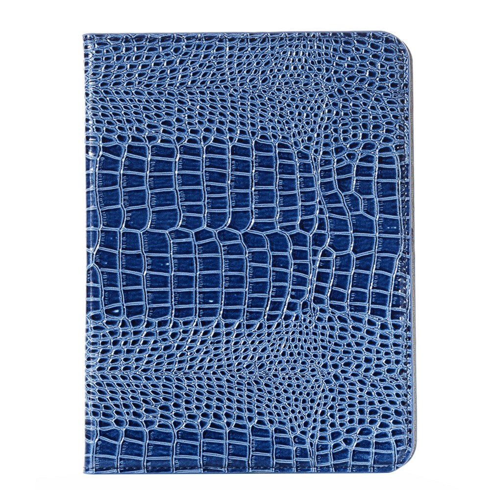 iPad 10.9" (2022) Crocodile Leather Texture Flip Cover w. Stand Function & Card Holder - Blue