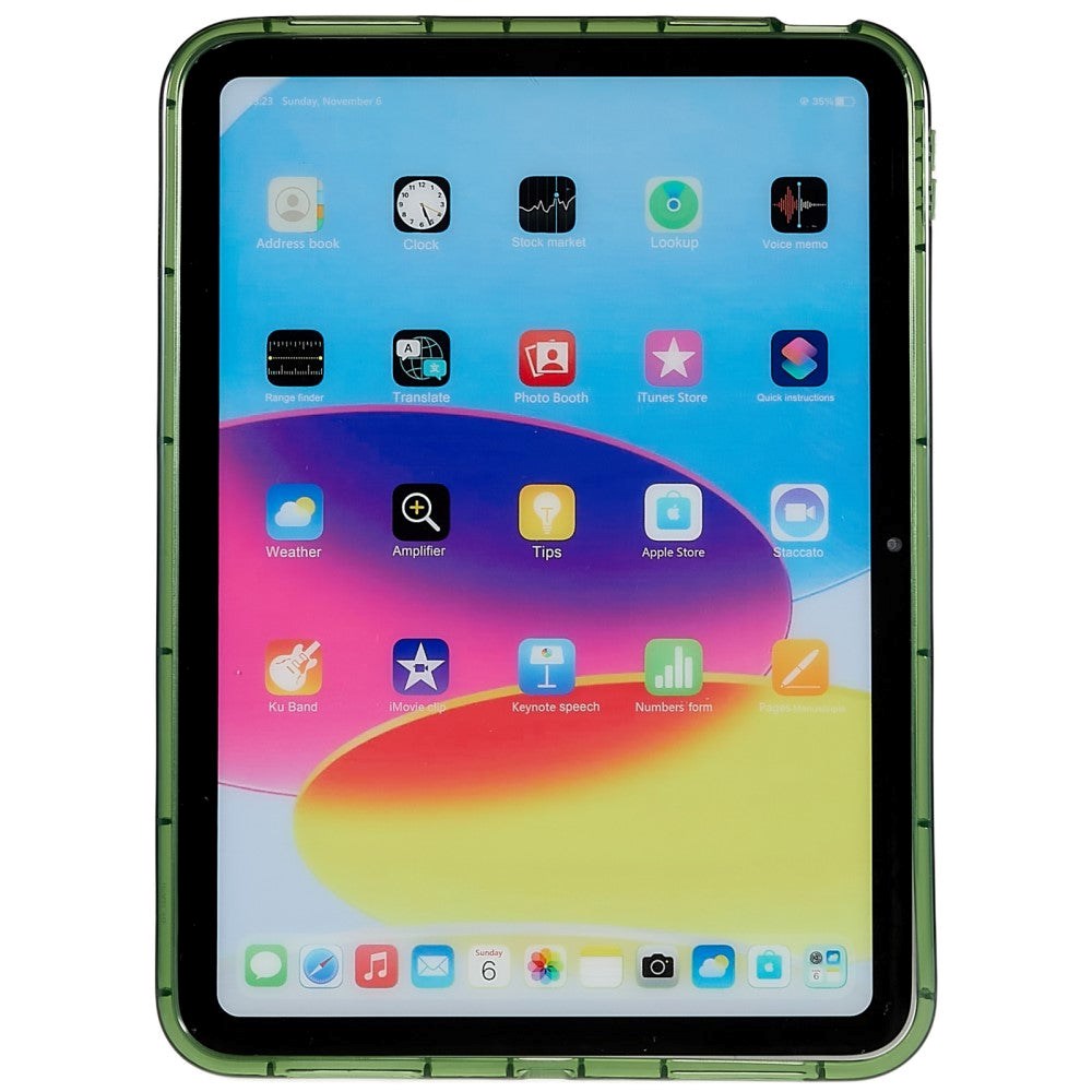 iPad 10.9" (2022) Plastic Case - Grooves - Green