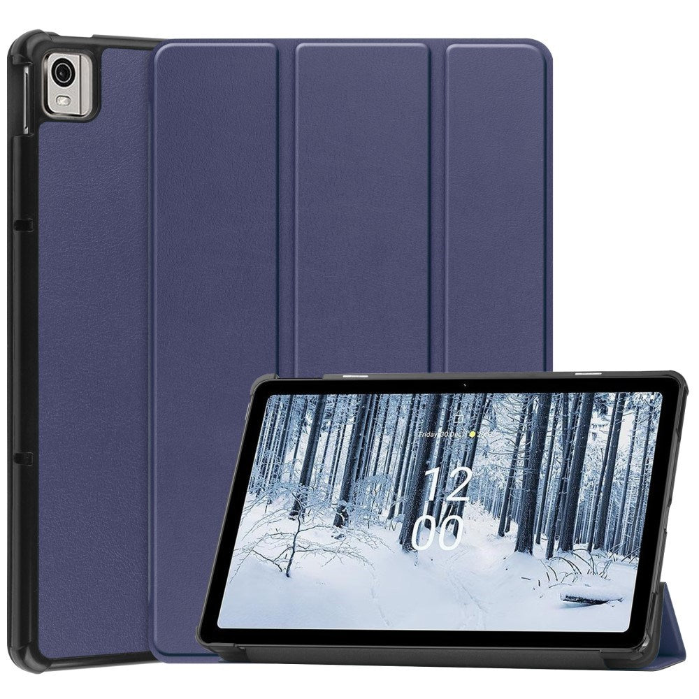 EIDERWOOD Nokia T21 Tri-Fold Leather Case w. Stand - Blue