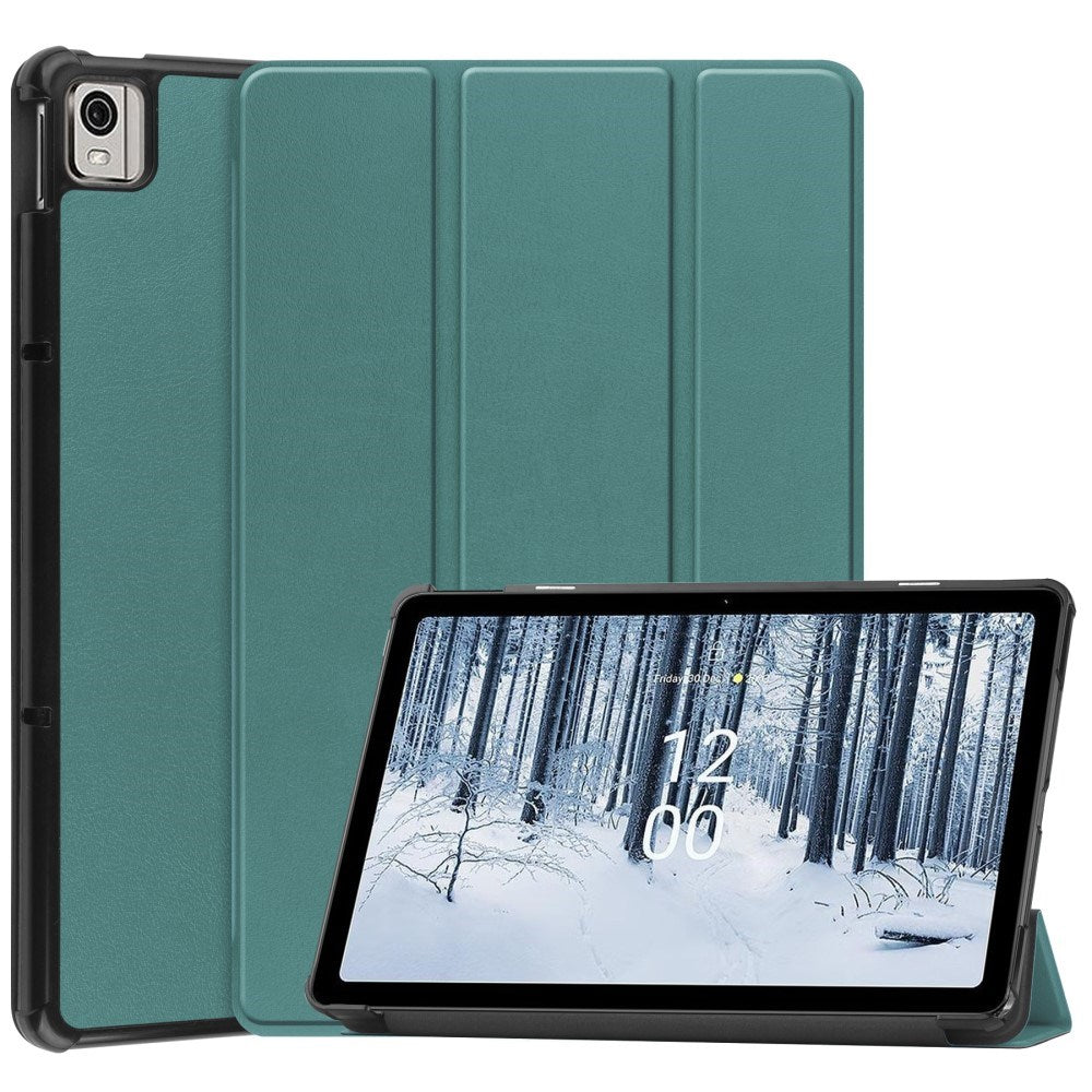 EIDERWOOD Nokia T21 Tri-Fold Leather Case w. Stand - Green