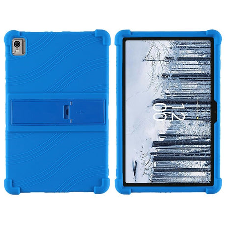 EIDERWOOD Nokia T21 Shock-Absorbing Silicone Case with Kickstand - Blue