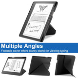 Amazon Kindle Scribe 11th Generation (2022) Origami Faux Leather Flip Case with Pen Holder - Black