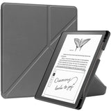 Amazon Kindle Scribe 11th Generation (2022) Origami Faux Leather Flip Case with Pen Holder - Grey