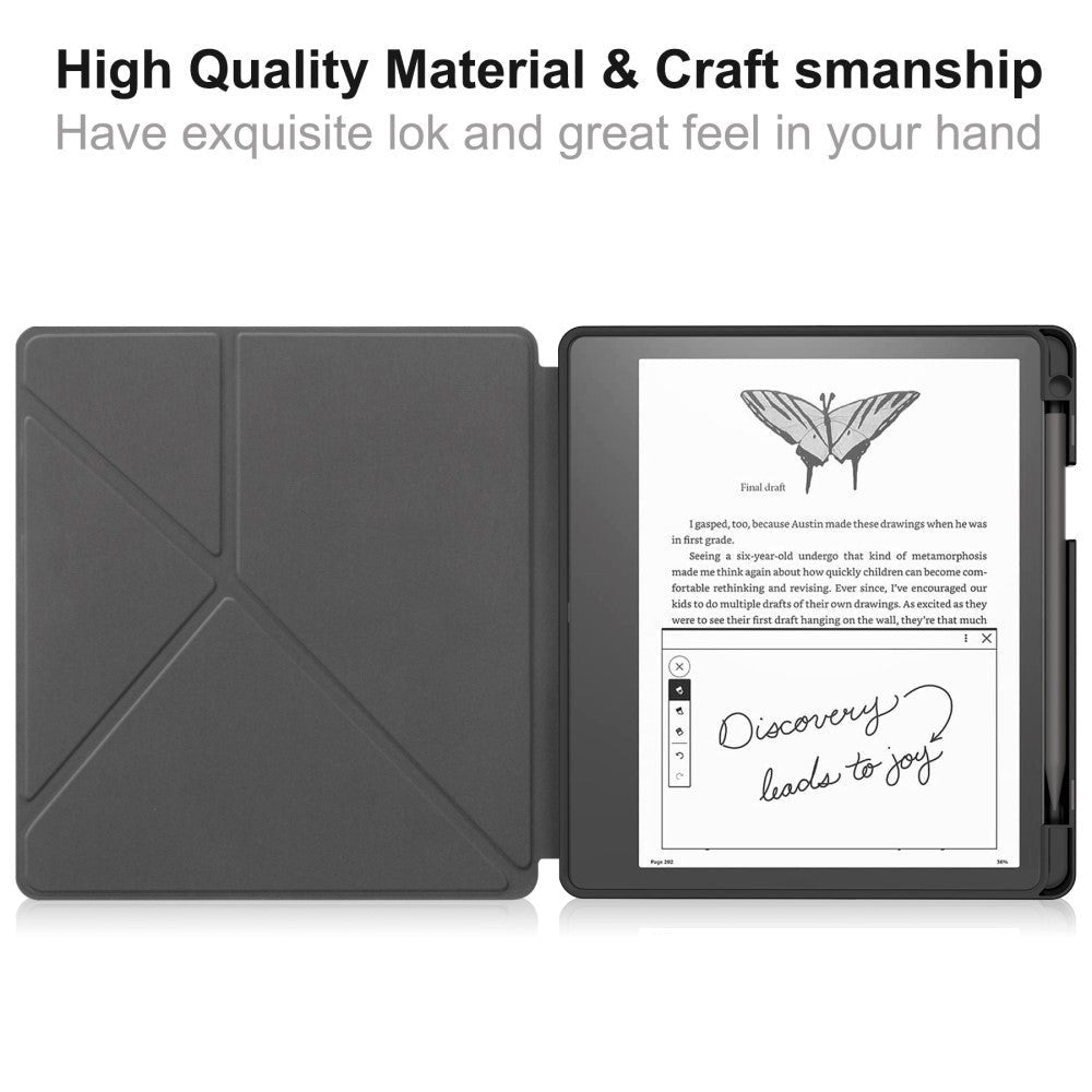 Amazon Kindle Scribe 11th Generation (2022) Origami Leather Flip Case with Pen Holder - Galaxy