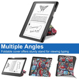 Amazon Kindle Scribe 11th Generation (2022) Origami Leather Flip Case with Pen Holder - Graffiti