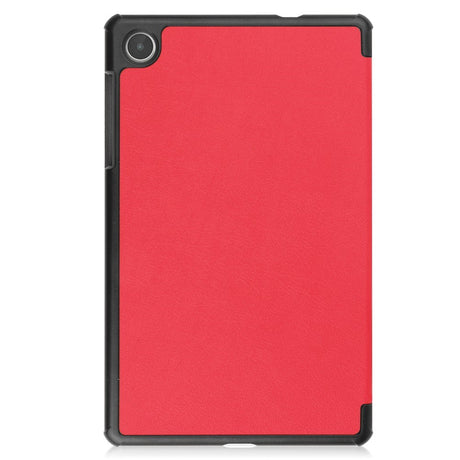 EIDERWOOD Lenovo Tab M8 (4th Gen.) Tri-Fold Faux Leather Flip Case - Red