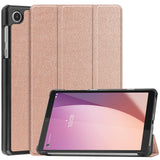 EIDERWOOD Lenovo Tab M8 (4th Gen.) Tri-Fold Faux Leather Flip Case - Rose Gold