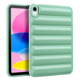 iPad 10.9" (2022) Flexible TPU Plastic Case - Grooves - Green