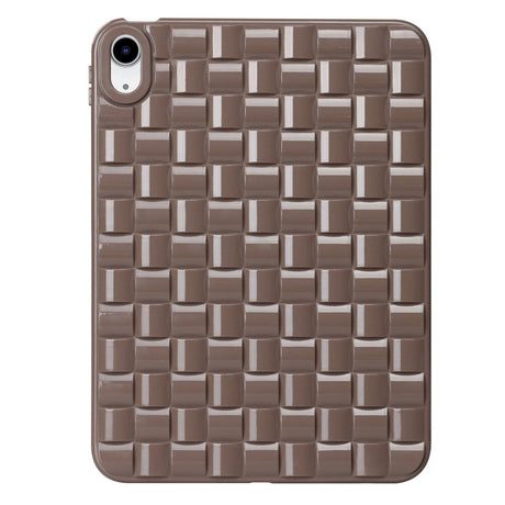 iPad 10.9" (2022) Flexible Plastic Case - Braid Design - Brown