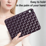 iPad 10.9" (2022) Flexible Plastic Case - Braid Design - Eggplant