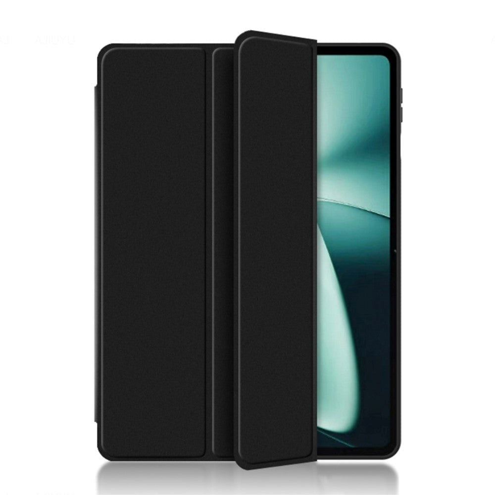 OnePlus Pad / Oppo Pad 2 Tri-Fold Leather Case - Black