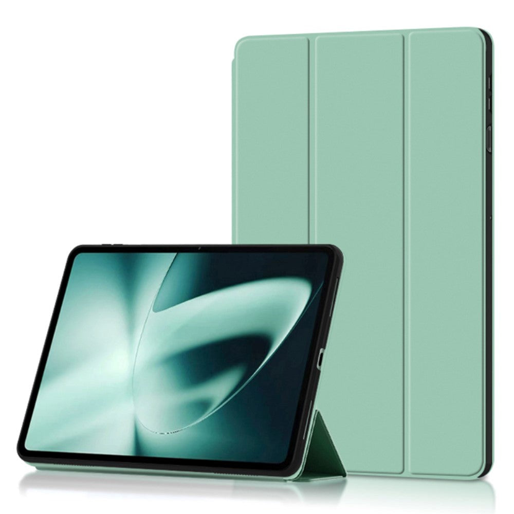 OnePlus Pad / Oppo Pad 2 Tri-Fold Leather Case - Cyan