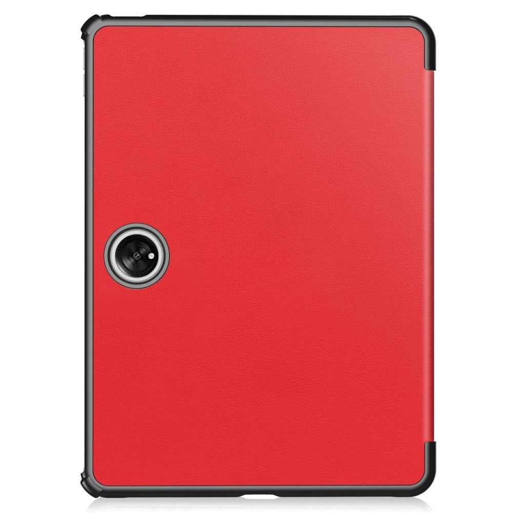 OnePlus Pad / Oppo Pad 2 Tri-Fold Leather Flip Case w. Wake Up/Sleep Function - Red