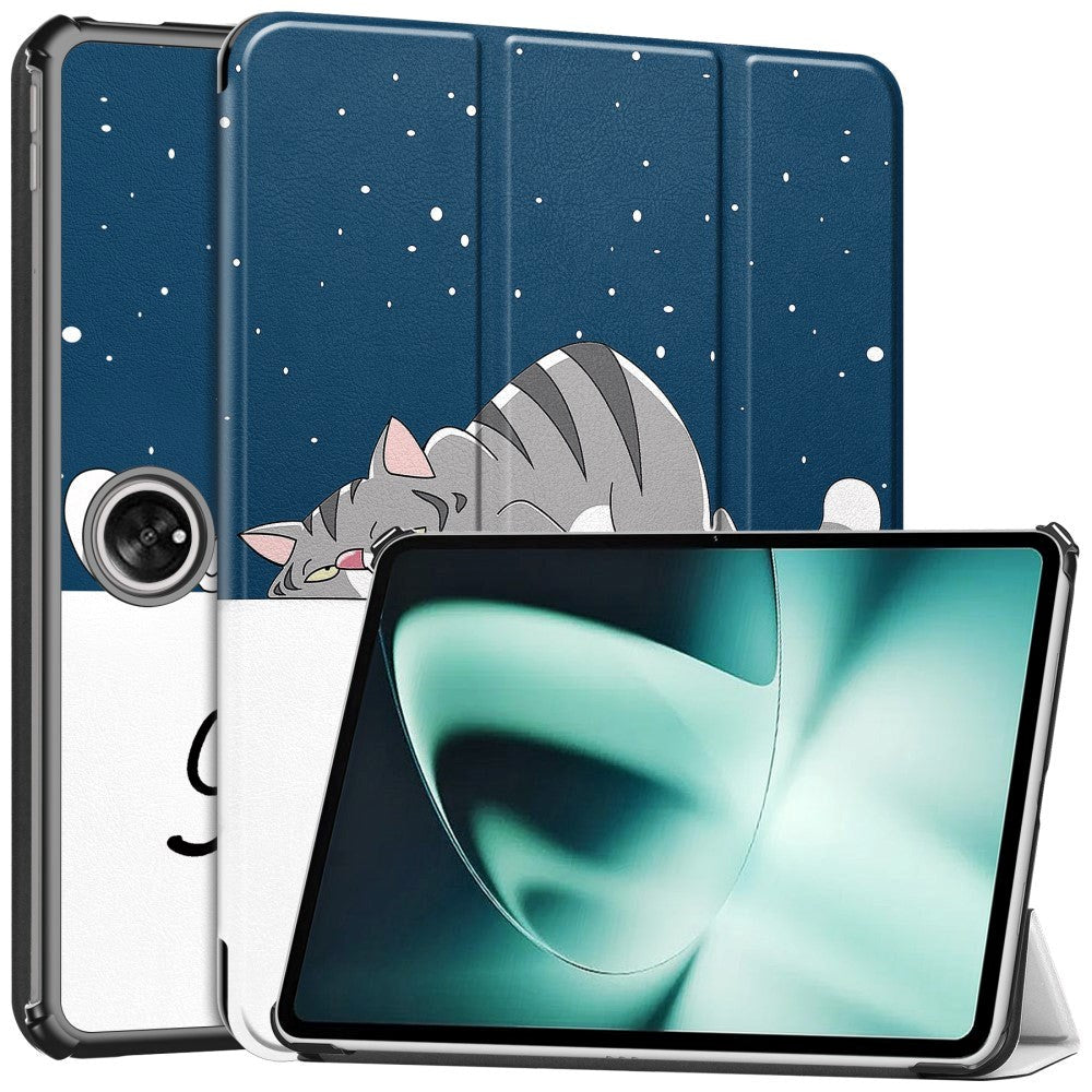 OnePlus Pad / Oppo Pad 2 PU Leather Flip Case W. Kickstand & Wake-up Function - "Good Night"