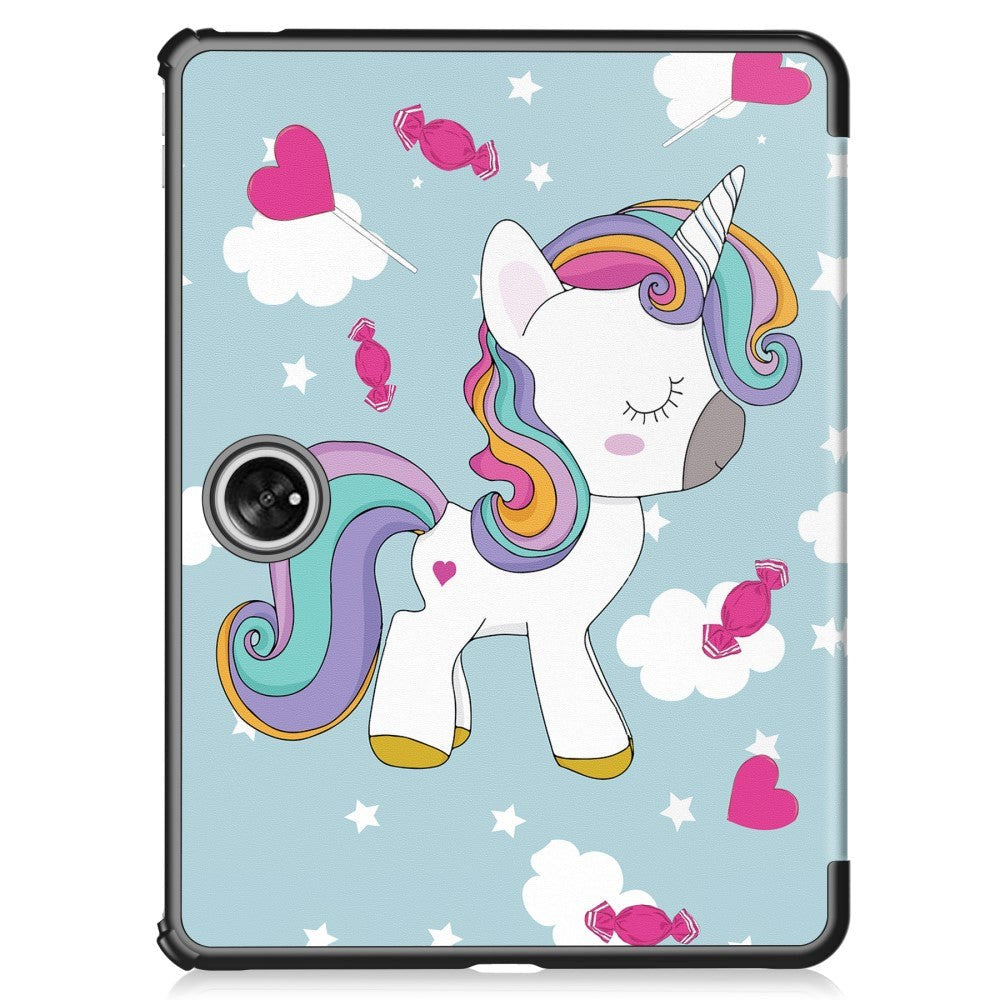 OnePlus Pad / Oppo Pad 2 PU Leather Flip Case W. Kickstand & Wake-up Function - Unicorn