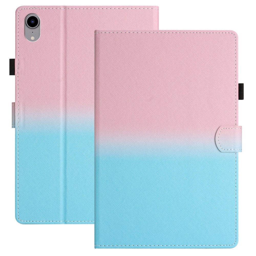 iPad Air (2022 / 2020) / Pro 11 (2022 / 2021 / 2020 / 2018) Kickstand PU Leather Case w. Wake-up Function & Card holder - Pink / Light Blue