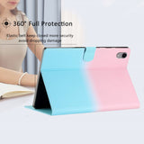 iPad Air (2022 / 2020) / Pro 11 (2022 / 2021 / 2020 / 2018) Kickstand PU Leather Case w. Wake-up Function & Card holder - Pink / Light Blue