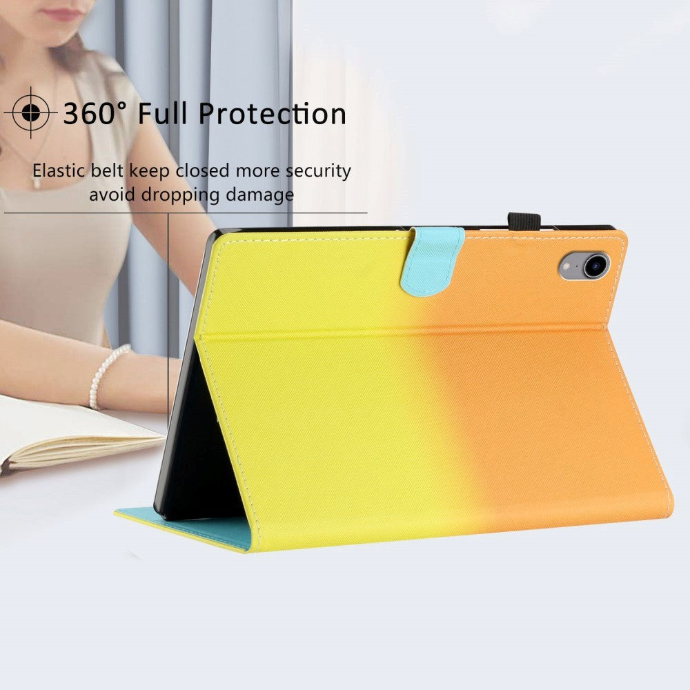 iPad Air (2022 / 2020) / Pro 11 (2022 / 2021 / 2020 / 2018) Kickstand PU Leather Case w. Wake-up Function & Card holder - Orange / Yellow