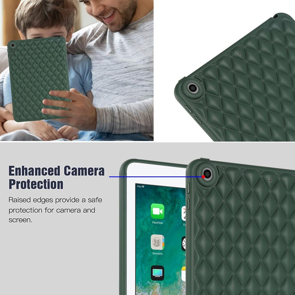 iPad 9.7 (2018-2017) / iPad Air / iPad Air 2 Flexible Plastic Case - Rhombe Design - Green