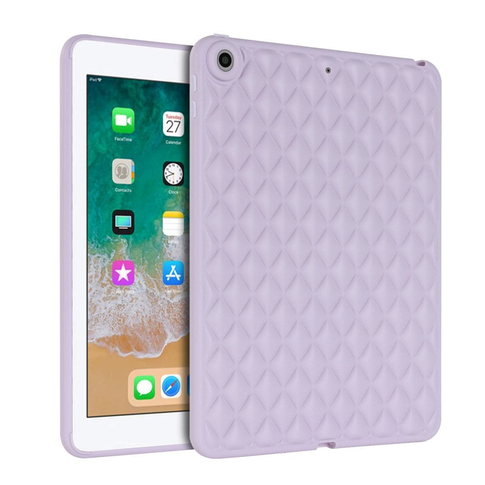 iPad 9.7 (2018-2017) / iPad Air / iPad Air 2 Flexible Plastic Case - Rhombe Design - Purple