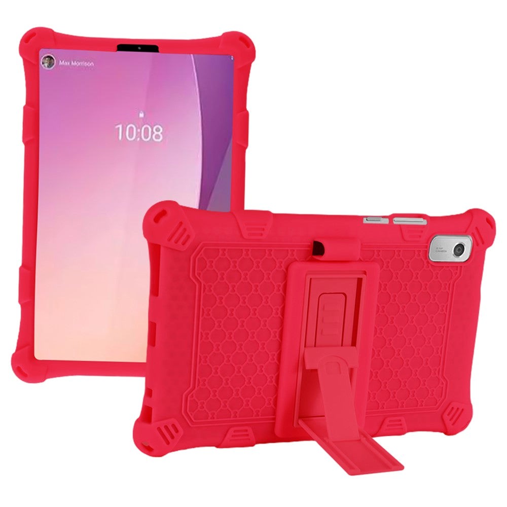 Lenovo Tab M9 Silicone Case w. Kickstand - Red