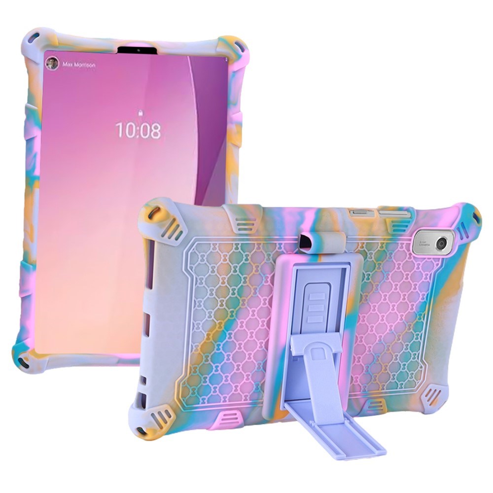 Lenovo Tab M9 Silicone Case w. Kickstand - Purple / Pink