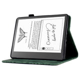 Amazon Kindle 11th Generation (2022) Leather Wallet Case - Tree Imprint - Green