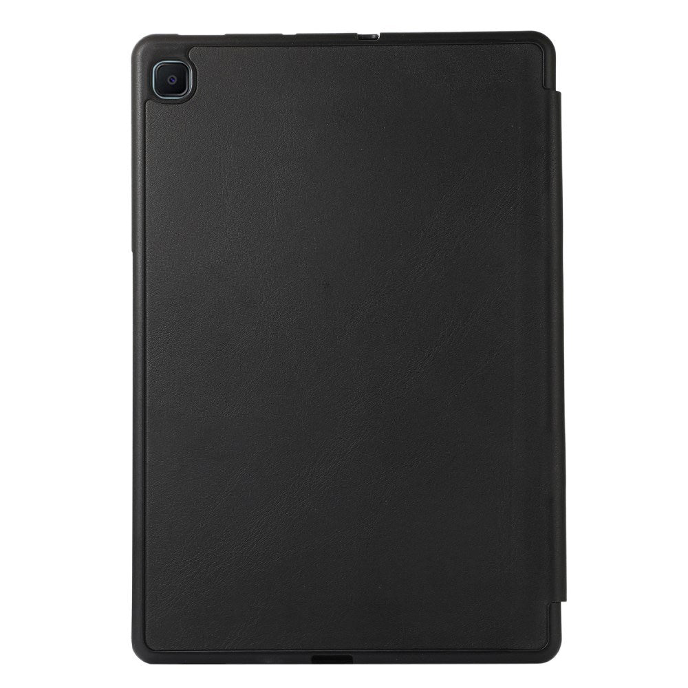 Samsung Galaxy Tab S6 Lite (2020-2024) Magnetic Tri-Fold Leather Case w. Stand - Black