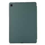 Samsung Galaxy Tab S6 Lite (2020-2024) Magnetic Tri-Fold Leather Case w. Stand - Dark Green