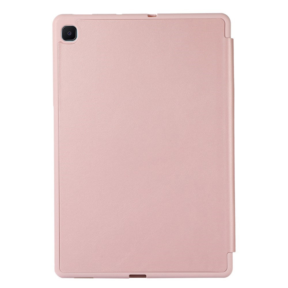 Samsung Galaxy Tab S6 Lite (2020-2024) Magnetic Tri-Fold Leather Case w. Stand - Rose Gold