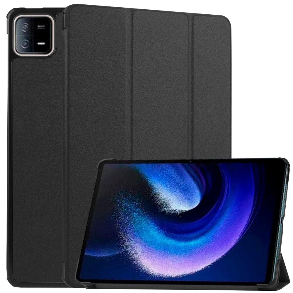 Xiaomi Pad 6 Tri-fold Flip Case w. Sleep / Wake-up Function - Black