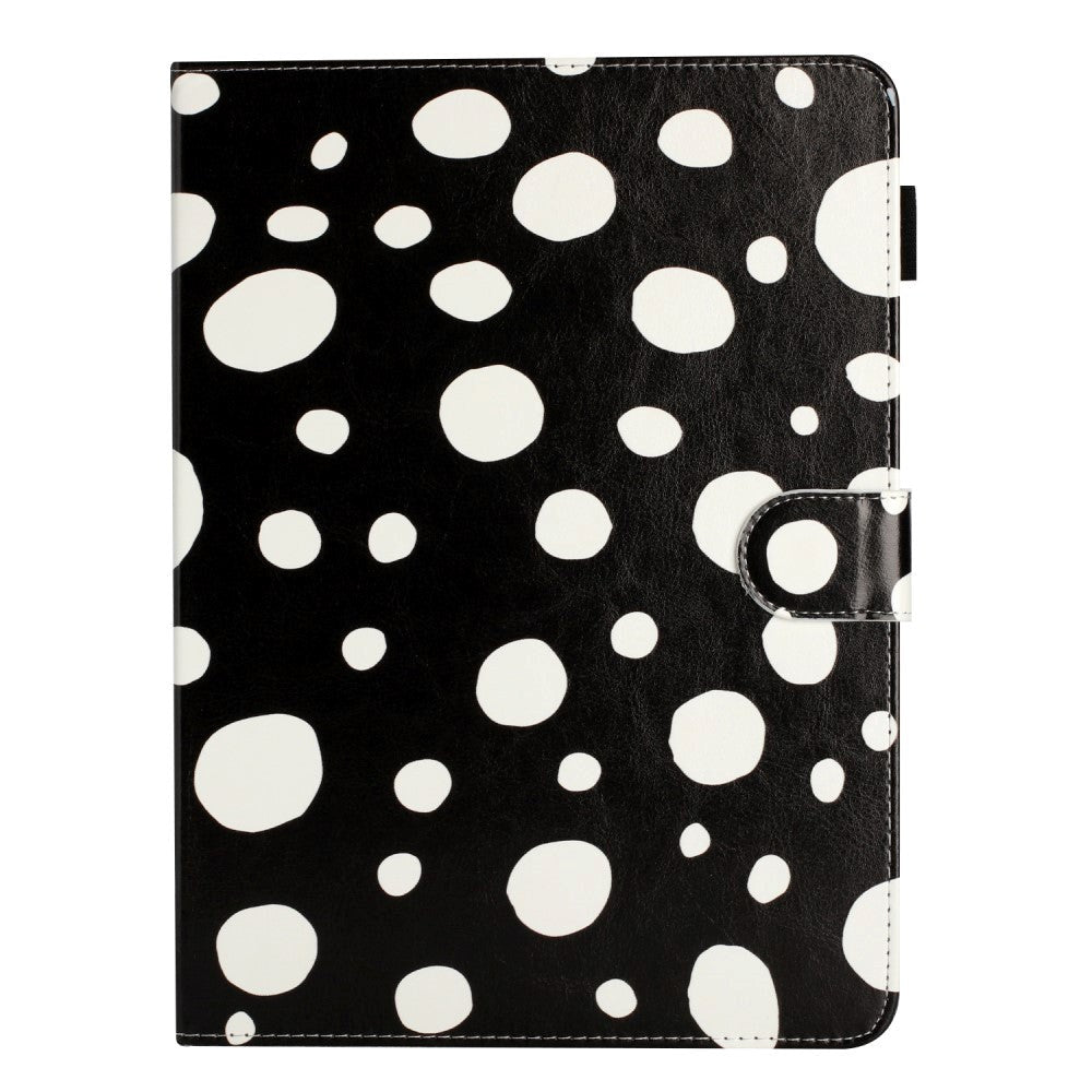 iPad Air (2022 / 2020) / Pro 11 (2022 / 2021 / 2020 / 2018) Leather Flip Case w. Colored Dots - Black / White