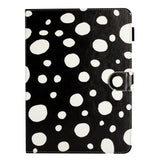 iPad Air (2022 / 2020) / Pro 11 (2022 / 2021 / 2020 / 2018) Leather Flip Case w. Colored Dots - Black / White